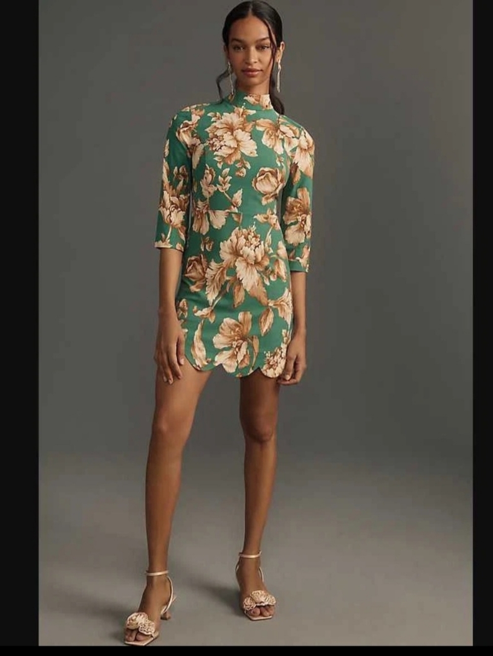 Maeve By Anthropologie Mock-Neck Shift Mini Dress  Size 4 EUC